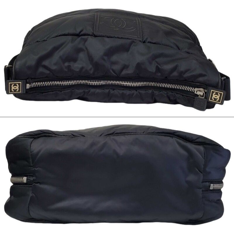 CHANEL シャネル スポーツライン ブラック ナイロン ショルダーバッグ レディース 【中古】 32604K98 シャネル スポーツライン ショルダーバッグ ブラック ナイロン