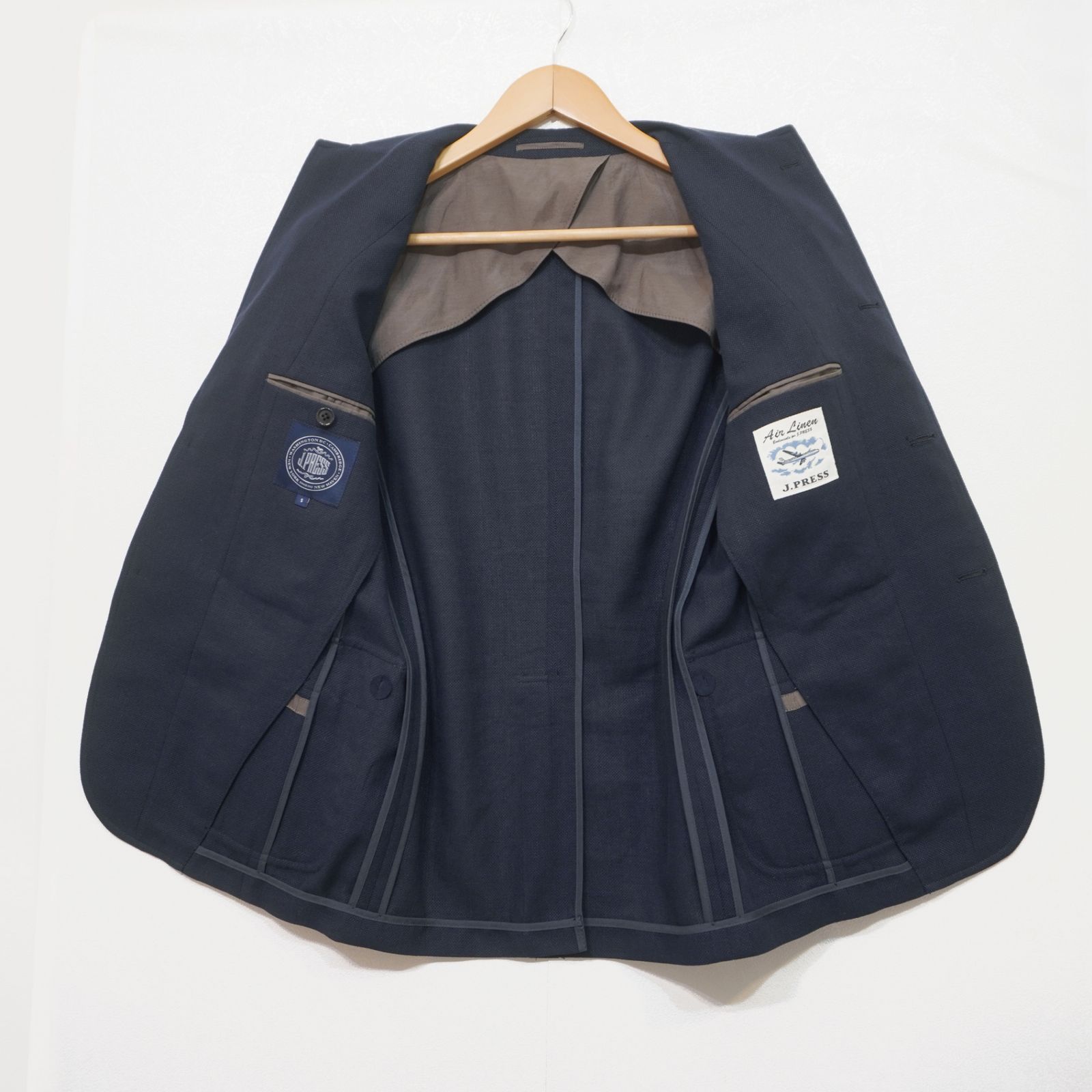 J.PRESS ネイビー リネンジャケット AIR LINEN L 【公式通販】