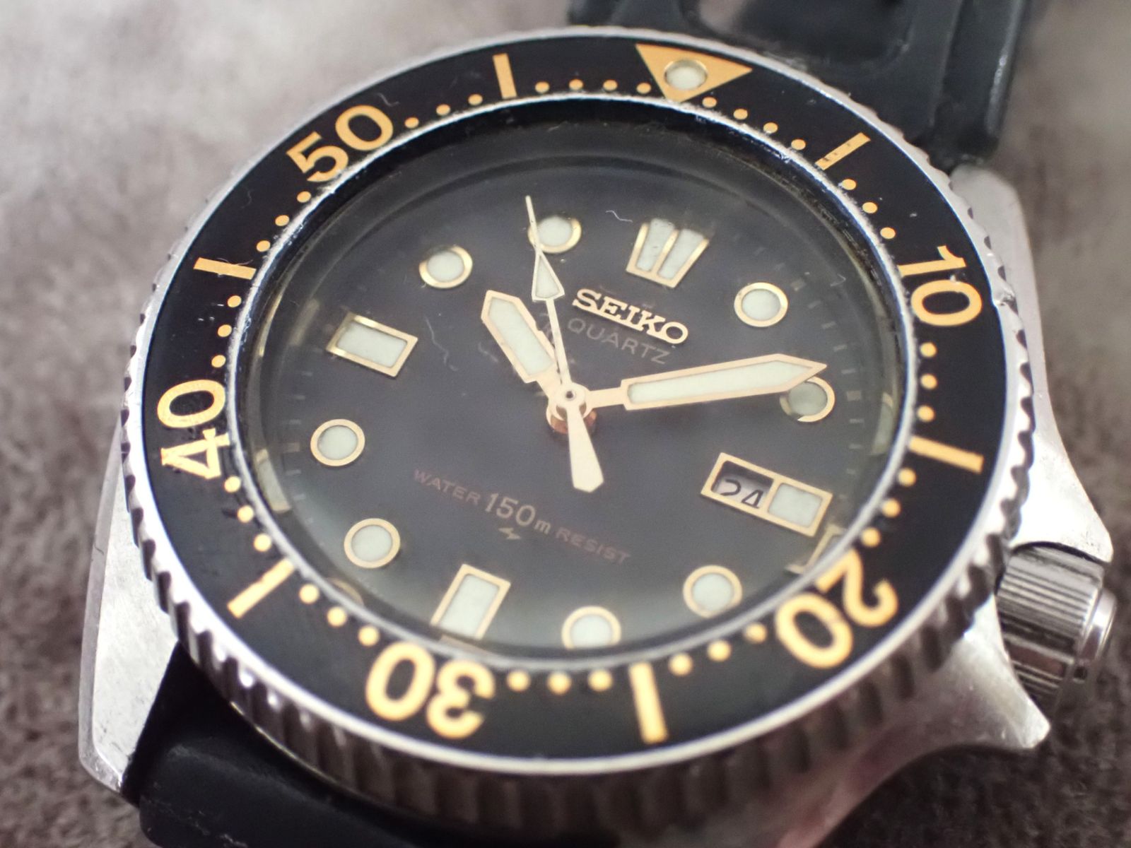 希少】SEIKO セイコー 150mダイバー 2625-0010 ブラック文字盤 不動 