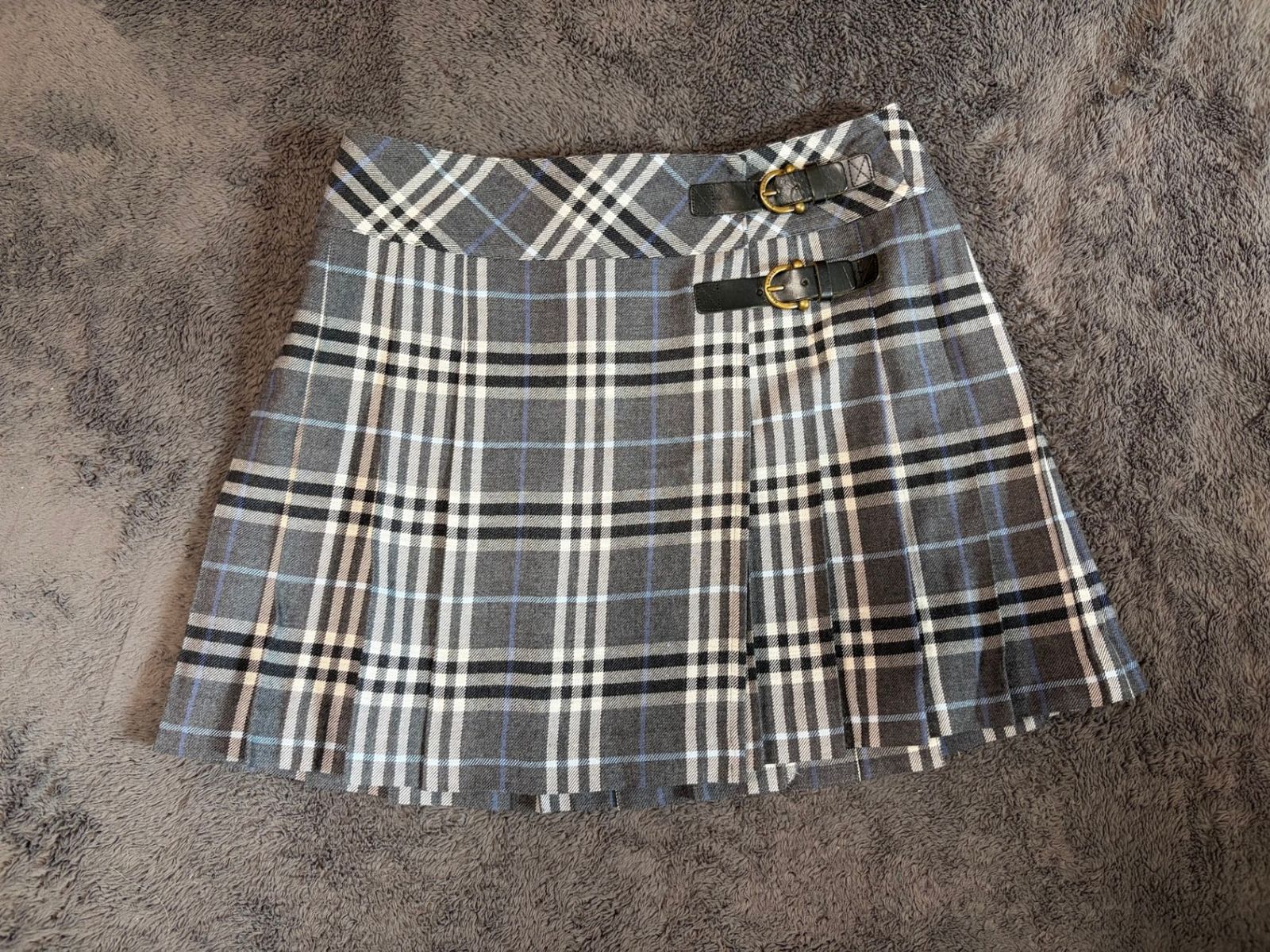 ☆ ⑤ BURBERRY BLUE LABEL バーバリーブルーレーベル プリーツ 