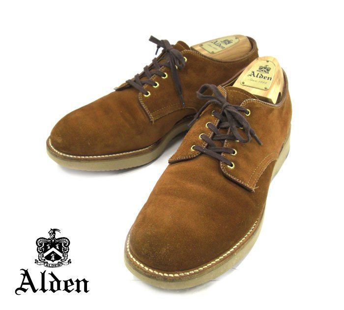 Alden/オールデン/スウェードシューズ/49083/スナッフスウェード ミリタリーラスト/ブラウン/サイズ8 1/2D/メンズ/RM1739 メンズ Alden/オールデン/スウェードシューズ/49083/スナッフ