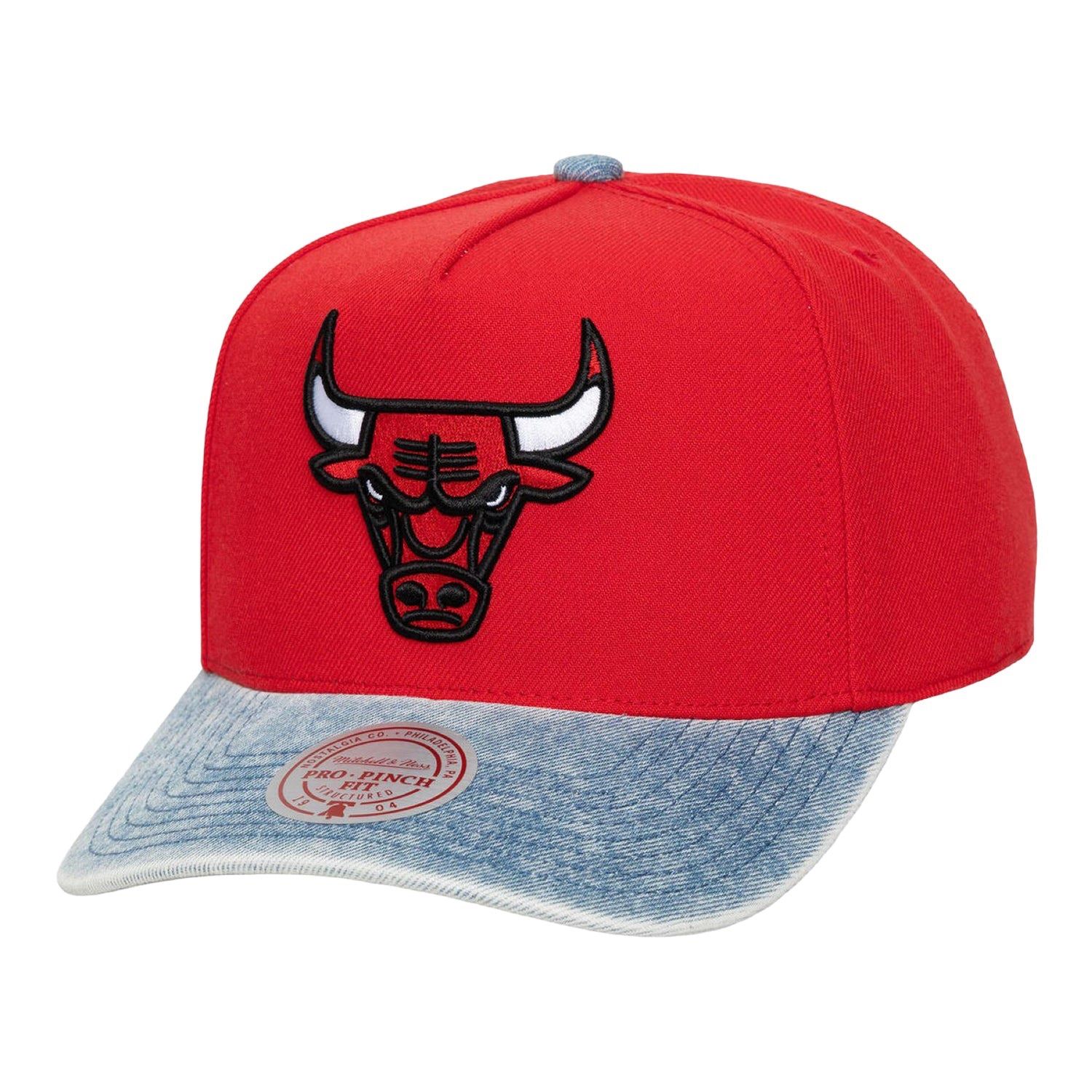 Mitchell & Ness NBA SPRING DENIM PRO SNAPBACK CHICAGO BULLS [Red 