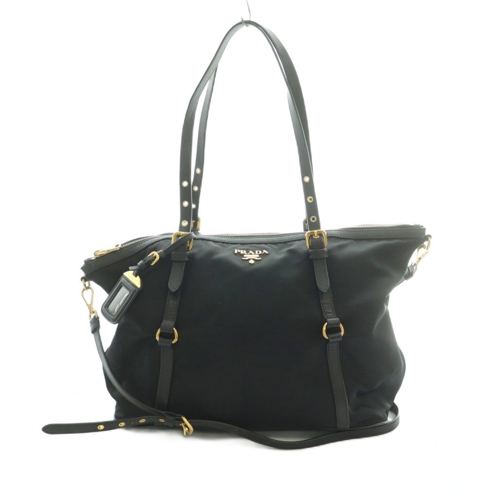 PRADA - プラダ 2WAY トートバッグ ショルダーバッグ 黒 1BG253 PRADA