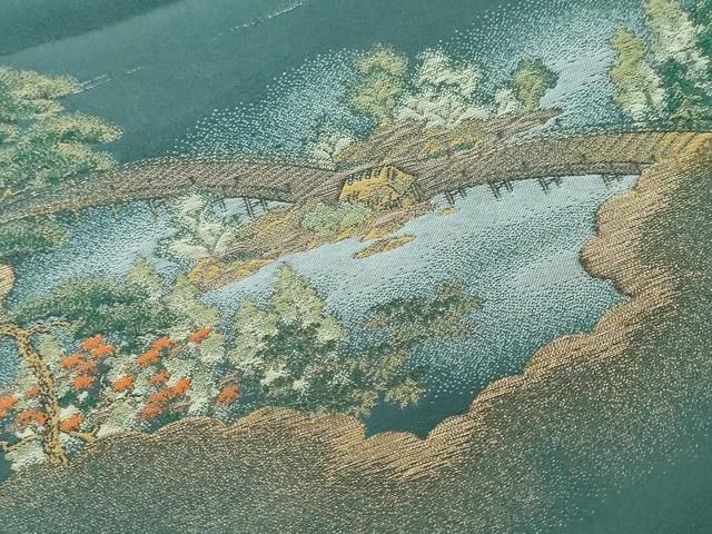 平和屋着物■豪華色留袖　寿光織　風景文　暈し染め　金糸　正絹　逸品　CABF4349ev 平和屋着物□豪華色留袖 寿光織 風景文 暈し染め 金糸 正絹 逸品