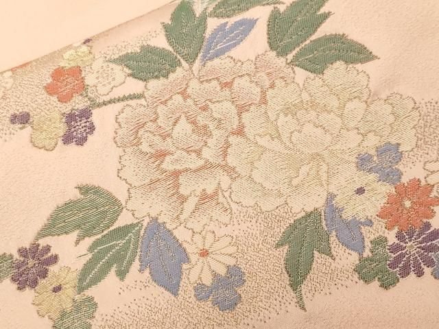 平和屋着物□豪華色留袖 寿光織 源氏車草花文 金糸 正絹 逸品