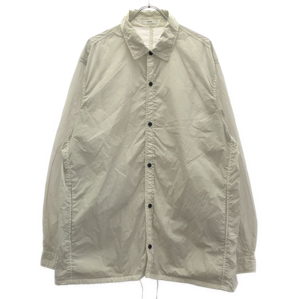 ATON エイトン HAND DYED NYLON SHIRT JACKET ハンドダイナイロン 