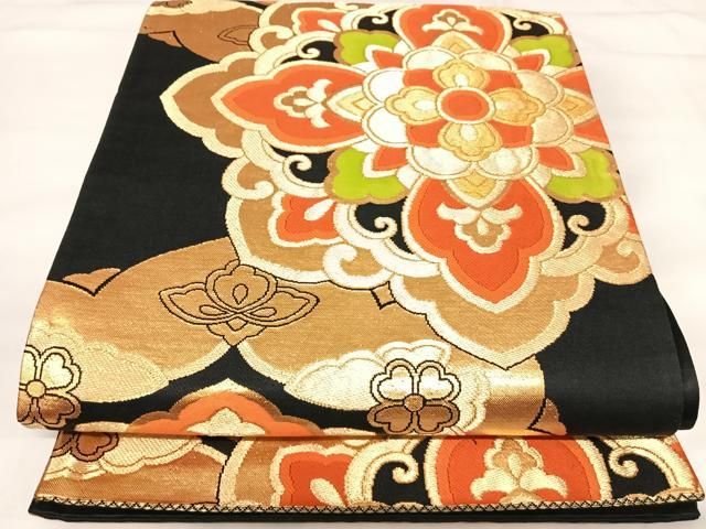 平和屋着物◎六通柄　本袋帯　唐織　名物裂　金糸　正絹　逸品　AABI0888yx 平和屋着物◎六通柄袋帯 唐織 籬文 金銀糸 正絹 逸品 AABI1053yxの通販
