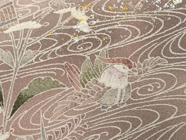 平和屋着物■訪問着　流水鴛鴦枝花文　葡萄　暈し染め　金銀彩　ますいわ屋扱い　正絹　逸品　CABF4371ev 平和屋着物□訪問着 流水鴛鴦枝花文 葡萄 暈し染め 金銀彩 ますいわ屋