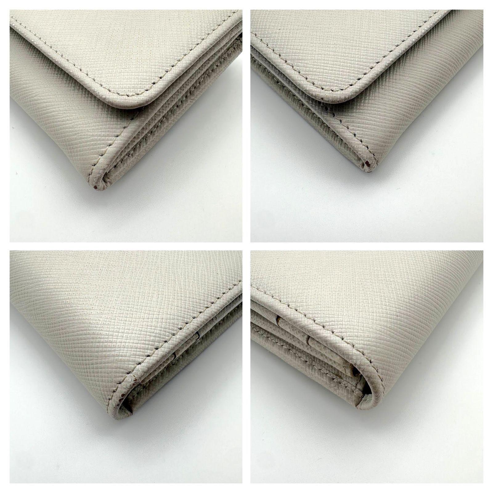 小物 【 箱付／美品 】PRADA プラダ 二つ折り長財布 サフィアーノ 