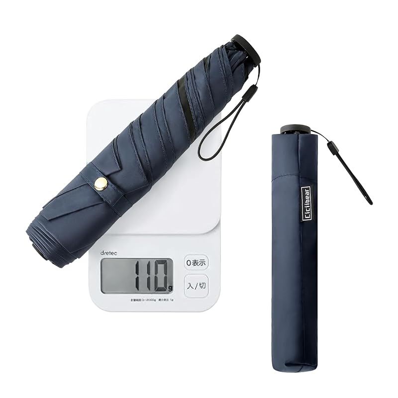 【新品】 日傘 軽量 110g uvカット 遮光 折り畳み レディース 折りたたみ傘 コンパクト 晴雨兼用 折畳傘 持ち運びに便利 紫外線対策 熱中症対策 日焼け防止 母の日 プレゼント (ネイビー) 1