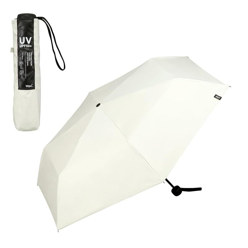 【新品】 【2025】Wpc. 日傘 遮光ミニマムベーシックパラソルオフ ≪遮光率100%/UVカット率100%/・UPF50＋/遮熱/晴雨兼用≫ 折りたたみ傘 親骨55cm 通勤 通学 シンプル レディース メンズ 内側黒色 801-18162-102 0