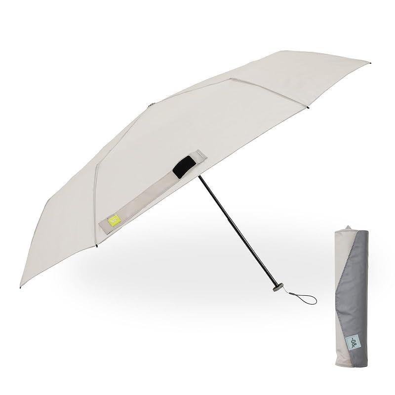 【新品】 小川(Ogawa) レディース雨傘 折りたたみ傘 軽量 超はっ水 手開き式 55cm 144g ゼロアンド ベージュ ナノはっ水 カーボン骨 入れやすい収納ケース 安全カバー 6本骨 1