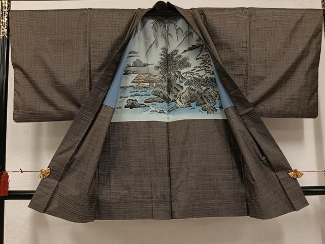 平和屋着物○男性 男柄の最高峰 西郷柄 西郷絣 本場大島紬