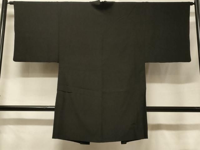 平和屋着物＃男性 長羽織 紬地 単衣 霞文 蜂蜜色 正絹 逸品 CABE5326in