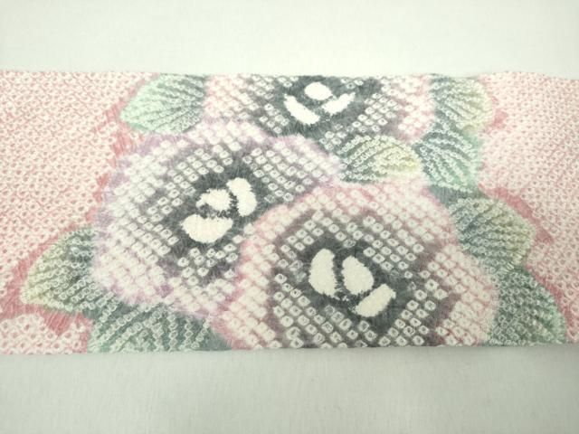 平和屋着物●名門　藤娘きぬたや　九寸名古屋帯　草花文　正絹　逸品　DABD1959ps 平和屋着物○名門 藤娘きぬたや 九寸名古屋帯 草花文 正絹 逸品