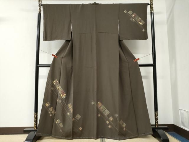 平和屋着物●訪問着　竹屋町刺繍　色紙吉祥文　金彩　正絹　逸品　未使用　CABE2663yc 平和屋着物○訪問着 竹屋町刺繍 色紙吉祥文 金彩 正絹 逸品 未使用