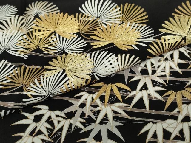 平和屋着物●豪華黒留袖　駒刺繍　松竹梅　金彩　正絹　逸品　DABD9149ud 平和屋着物○豪華黒留袖 駒刺繍 松竹梅 金彩 正絹 逸品 DABD9149ud