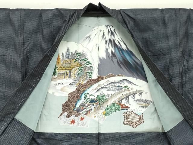 平和屋着物●男性　本場染大島紬　アンサンブル　100亀甲　総詰め　正絹　逸品　未使用　DABD9152ud 平和屋着物○男性 本場染大島紬 アンサンブル 100亀甲 総詰め 正絹