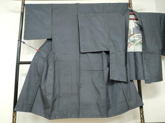 平和屋着物○男性 本場染大島紬 アンサンブル 100亀甲 総詰め 正絹