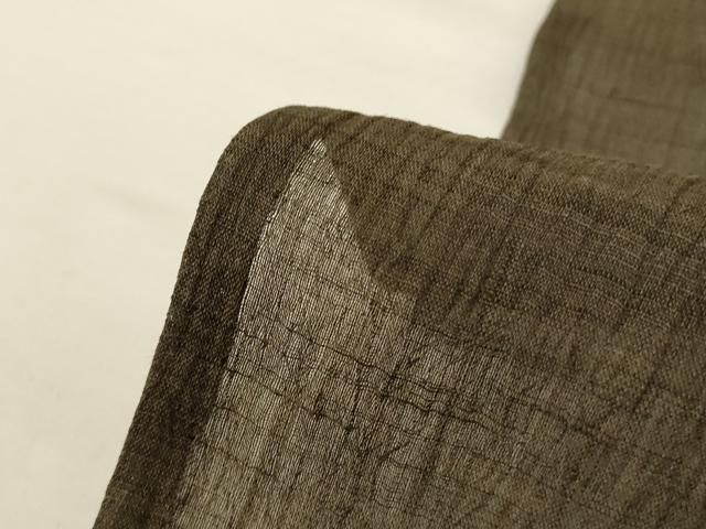 平和屋着物*夏物 男性 色無地 小千谷ちぢみ 媚茶色 麻 逸品 AABH4002jd 平和屋着物*夏物 男性 色無地 小千谷ちぢみ 媚茶色 麻 逸品 AABH4002jd