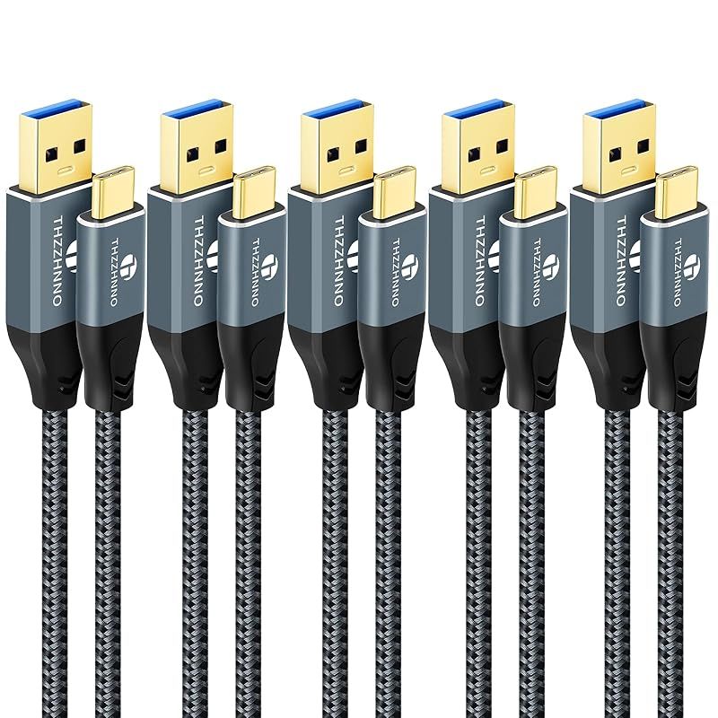 【新品】 Thzzhnno USB A - USB Cケーブル 3.3フィート 5個パック USB 3.1 USB 3.2 Gen2 10Gbps データ転送コード Samsung Galaxy/iPhone/MacBook Pro/iPad Pro用 0