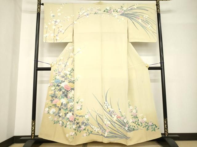 平和屋着物●訪問着　友禅　作家物　草花文　正絹　逸品　AABH4569ck 平和屋着物○訪問着 友禅 作家物 草花文 正絹 逸品 AABH4569ck - メルカリ
