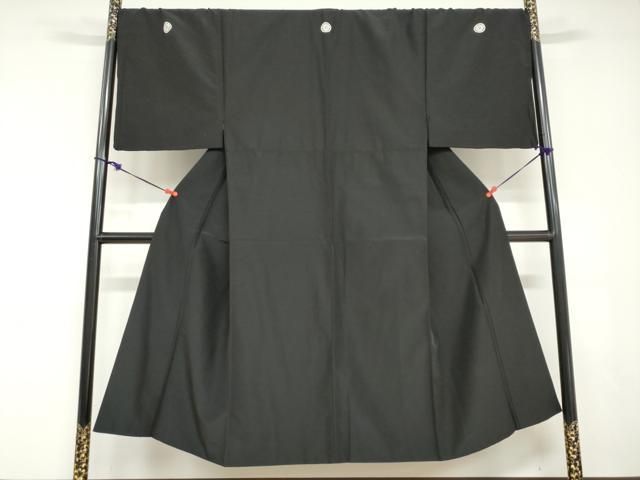 平和屋着物●男性 黒紋付 洗える着物 DABD9032ud