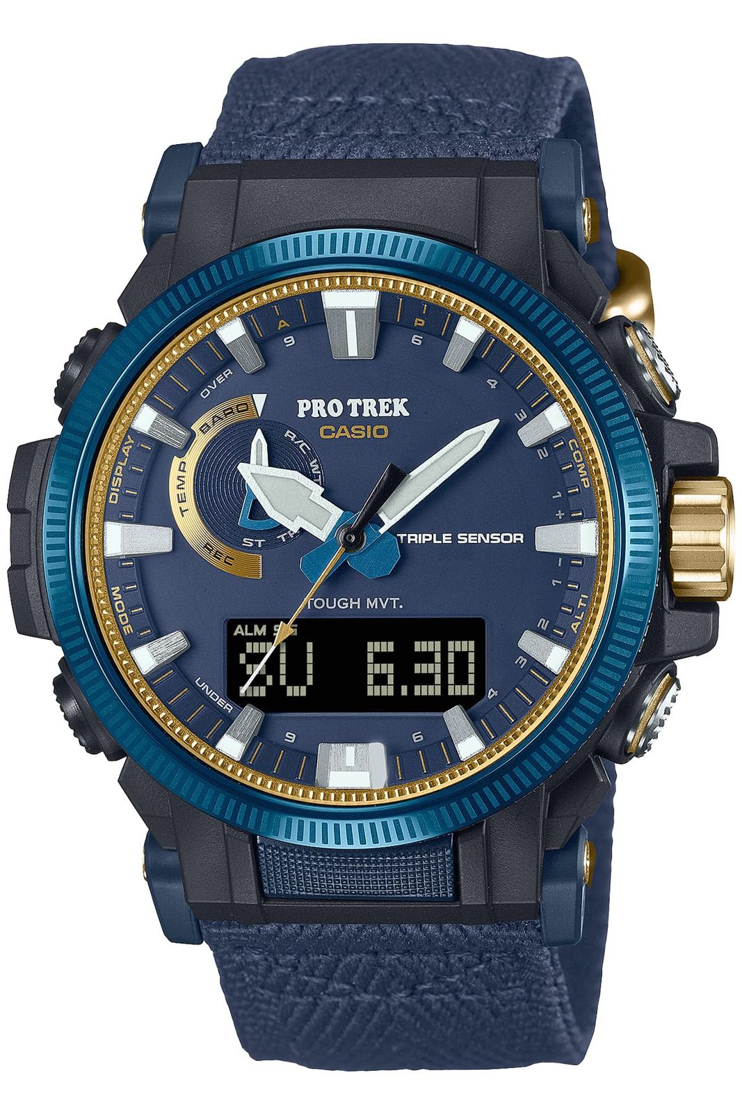 [カシオ] 腕時計 プロトレック 【国内正規品】CASIO WATCH 50TH ANNIVERSARYモデル 電波ソーラー PRW-61SS-2JR メンズ ブルー×ゴールド