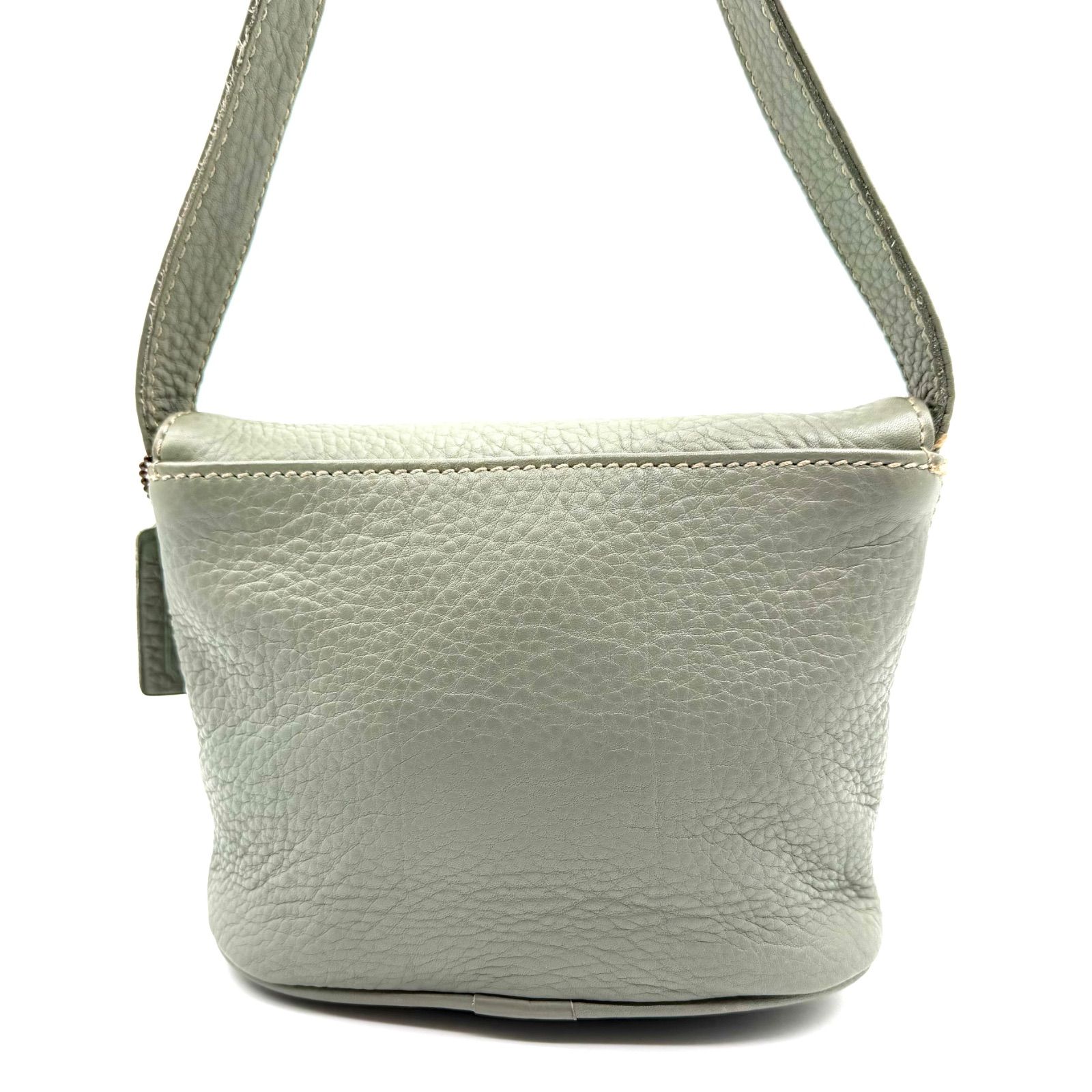 Coach Y2K Gray Leather Shoulder Bag Vintage Unisex Authentic Coach Y2K Gray Leather Shoulder Bag Vintage Unisex Authentic
