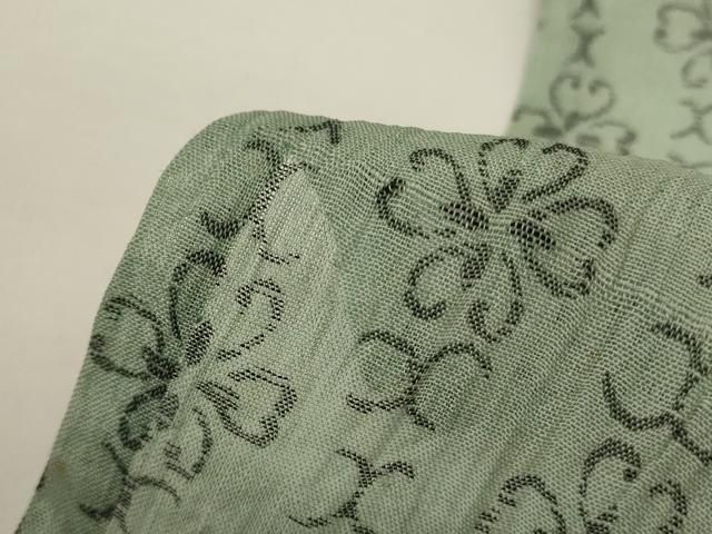 平和屋着物＊夏物　小千谷ちぢみ　幾何学花文　麻　逸品　AABH3937jd 平和屋着物＊夏物 小千谷ちぢみ 幾何学花文 麻 逸品 AABH3937jd