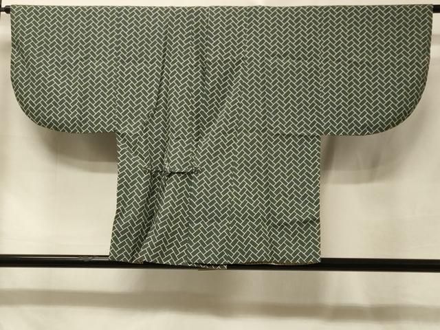 平和屋着物∞男性 長羽織 本場大島紬 格子 正絹 逸品 CABD4759ua