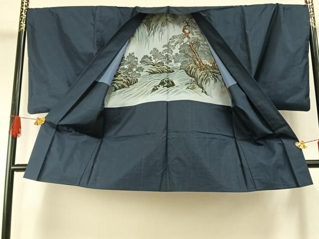 平和屋着物●本場大島紬　アンサンブル　一元絣　花丸文　正絹　逸品　AABF7021ck 平和屋着物○本場大島紬 アンサンブル 一元絣 花丸文 正絹 逸品