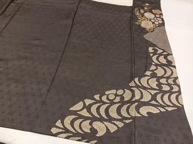平和屋着物●訪問着　絞り　草花文　金彩　正絹　逸品　AABH3079ph 平和屋着物○訪問着 絞り 草花文 金彩 正絹 逸品 AABH3079phの通販 by