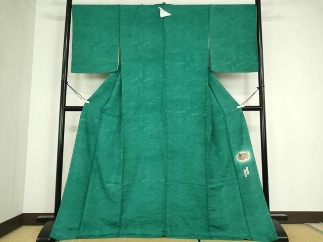 平和屋着物●友禅師・京の名工・伝統工芸士・樽本伊勢蔵　色無地　霞地紋　天鵞絨色　正絹　逸品　未使用　DABC3763az 平和屋着物○友禅師・京の名工・伝統工芸士・樽本伊勢蔵 色無地 霞地紋