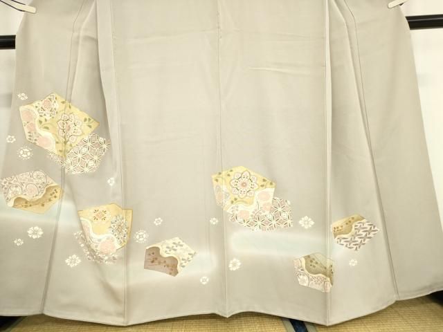 平和屋着物●豪華色留袖　駒刺繍　正倉院花文　暈し染め　金彩　正絹　逸品　DABC3790az 平和屋着物○豪華色留袖 駒刺繍 正倉院花文 暈し染め 金彩 正絹 逸品