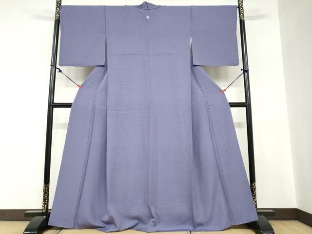 平和屋着物●上質な色無地　下がり藤　上がり藤地紋　薄鼠色　正絹　逸品　DABC2798ud 平和屋着物○上質な色無地 下がり藤 上がり藤地紋 薄鼠色 正絹 逸品