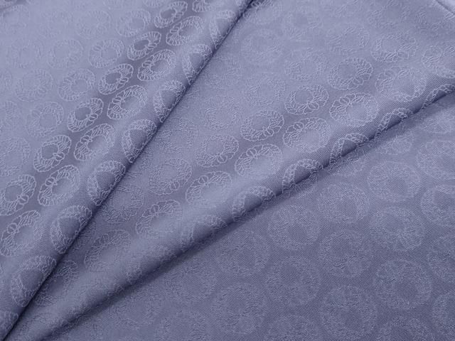 平和屋着物●上質な色無地　下がり藤　上がり藤地紋　薄鼠色　正絹　逸品　DABC2798ud 平和屋着物○上質な色無地 下がり藤 上がり藤地紋 薄鼠色 正絹 逸品