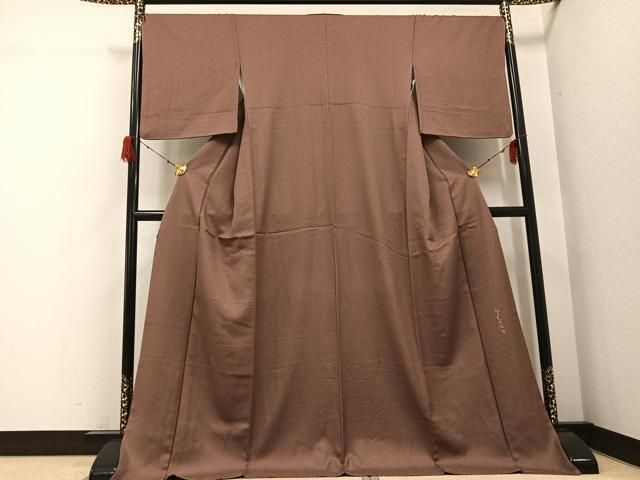 平和屋着物●伝統工芸師　服部光擴　江戸小紋　極小鮫小紋柄　ロング丈　正絹　逸品　AABH3019ph 平和屋着物○伝統工芸師 服部光擴 江戸小紋 極小鮫小紋柄 ロング丈