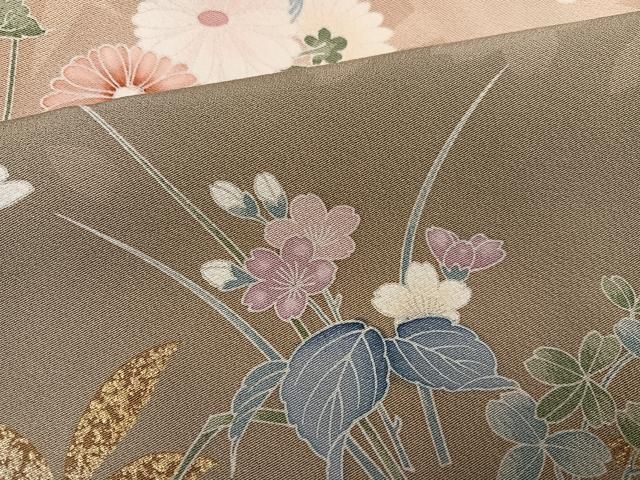 平和屋着物●訪問着　枝花文　金銀彩　鈴乃屋扱い　正絹　逸品　AABH3025ph 平和屋着物○訪問着 枝花文 金銀彩 鈴乃屋扱い 正絹 逸品 AABH3025ph