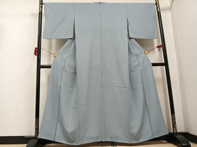 平和屋着物●江戸小紋　万筋　錆鼠色×蕎麦切色　正絹　逸品　AABH2063ph 平和屋着物○江戸小紋 万筋 錆鼠色×蕎麦切色 正絹 逸品 AABH2063ph