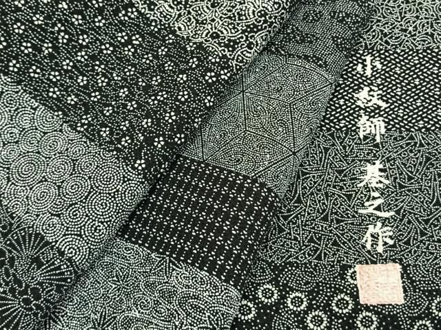 平和屋着物●江戸小紋　作家物　枝葉文　正絹　逸品　AABG4499fy 平和屋着物○江戸小紋 作家物 枝葉文 正絹 逸品 AABG4499fy 【公式通販】