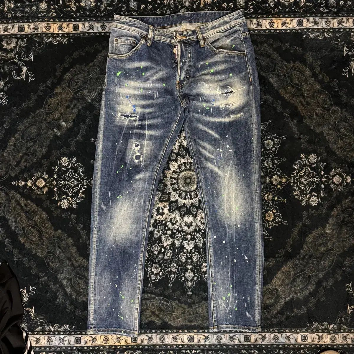 DSQUARED2 ディースクエアード2 スプラッター デニム ズボン