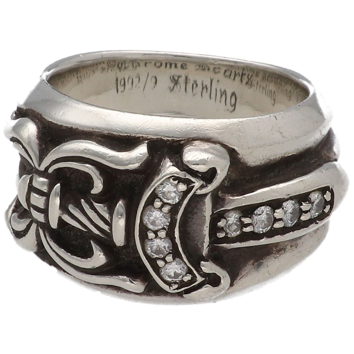 中古】 CHROME HEARTS クロムハーツ ダガーリング 指輪 SV925 パヴェ 