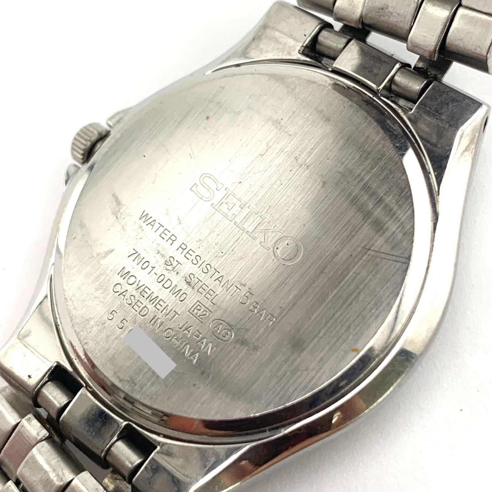 腕時計7点　SEIKO renoma 他　ノーブランドジャンク品 ジャンク】SEIKO 7N01-0DM0 クォーツ腕時計 ブラック - メルカリ