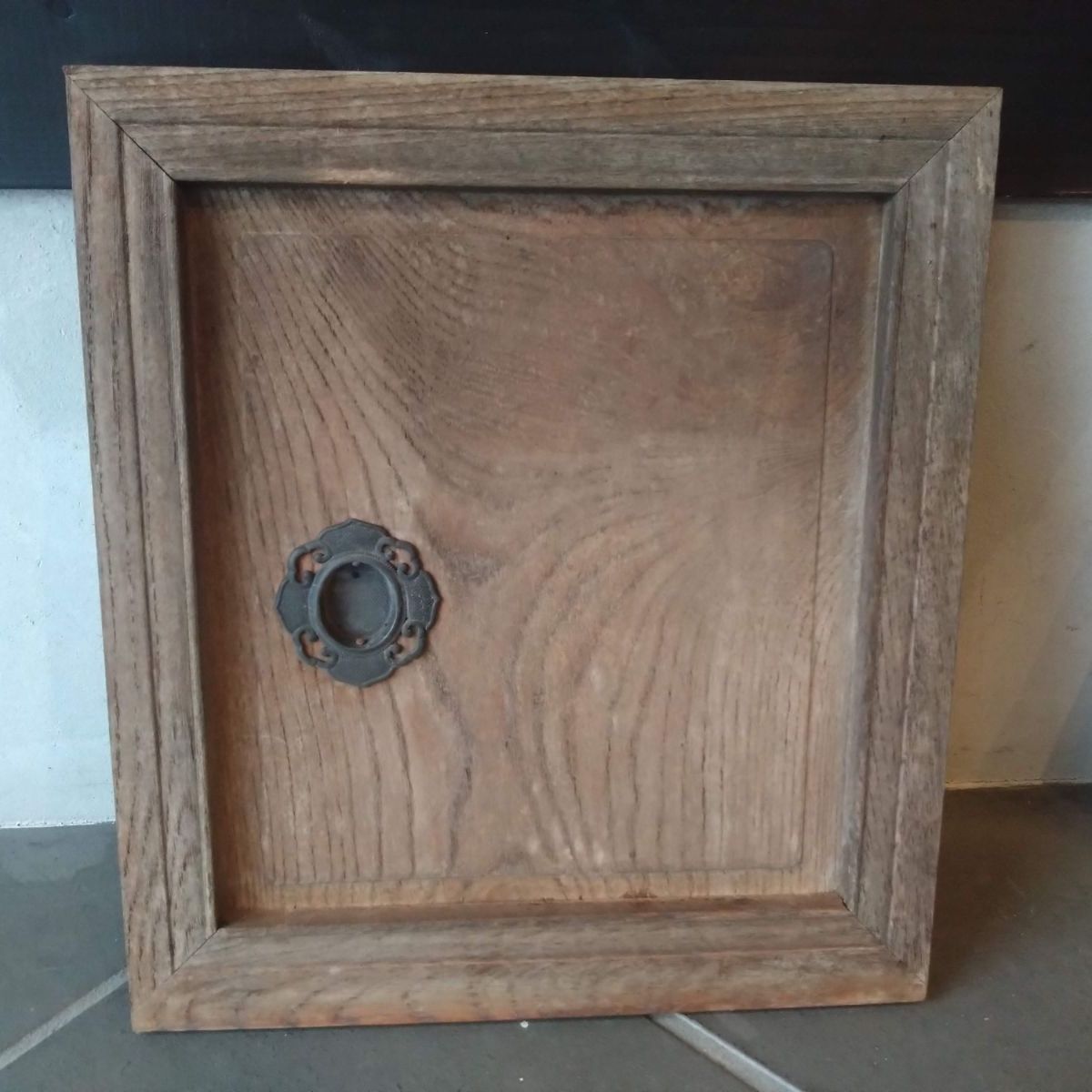 昭和レトロ 木製建具（小） 引き戸 2枚セット 約29.7×26.6cm 古民家 