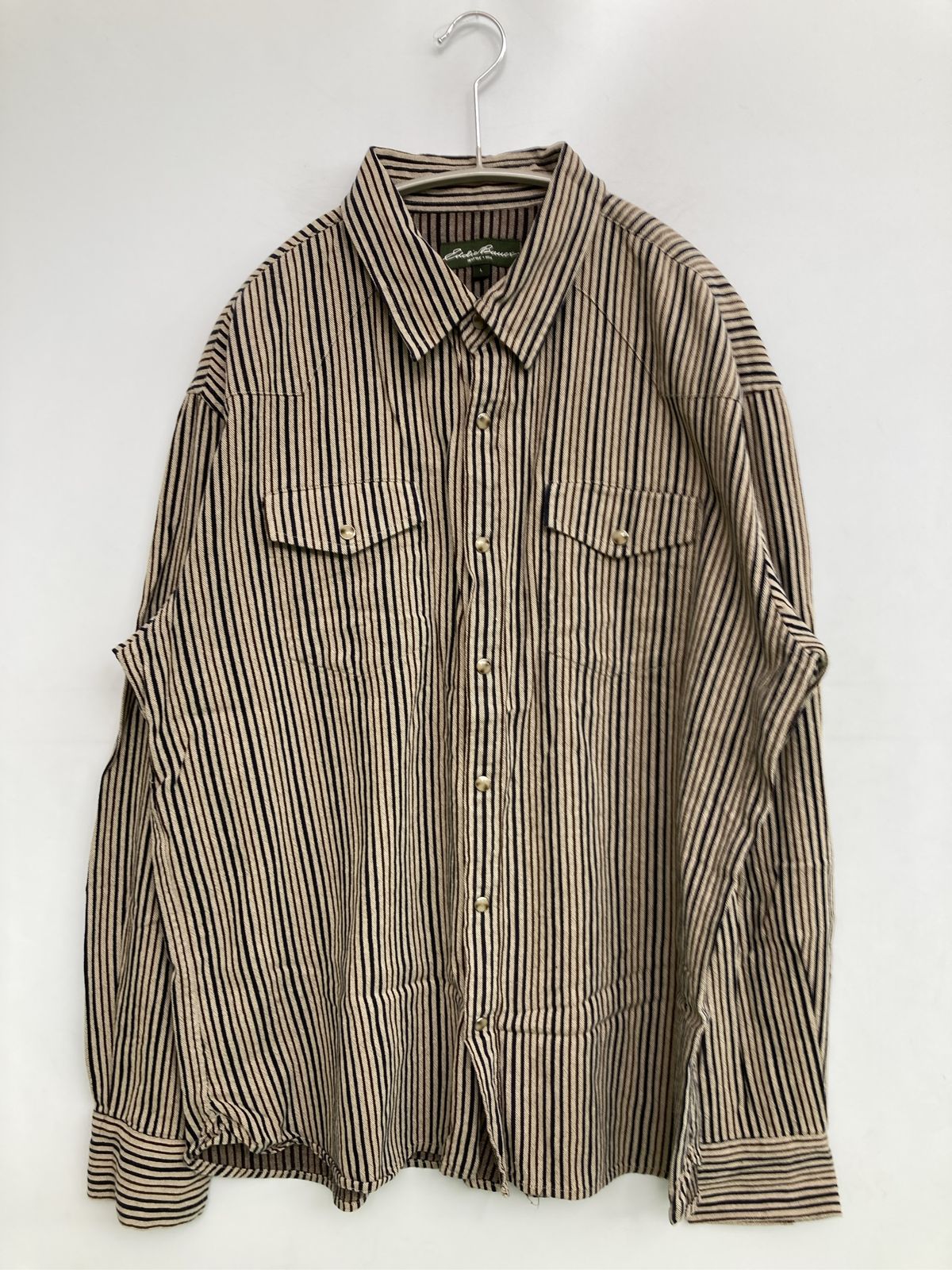 Eddie Bauer エディーバウアー シャツ/ブラウス L ベージュ コットン 