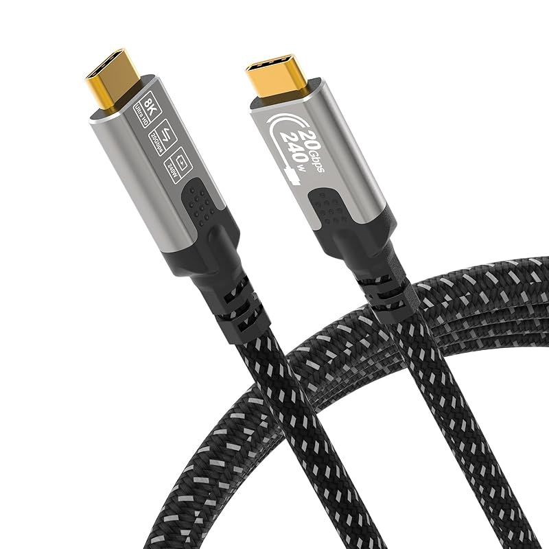 【新品】 CABLAPTOP usb c ケーブル 2m usbc to usbc 3.2 Gen 2 ケーブル、4K@144Hz、8K@30Hz ビデオモニターディスプレイ、20Gbps データ転送、240W 高速充電、iPhone 17/16、Gala 0