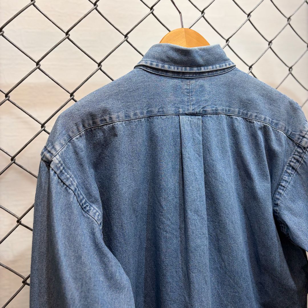90s Ralph Lauren BLAIRE デニムシャツ ポニー刺繍 90年代 ラルフ 