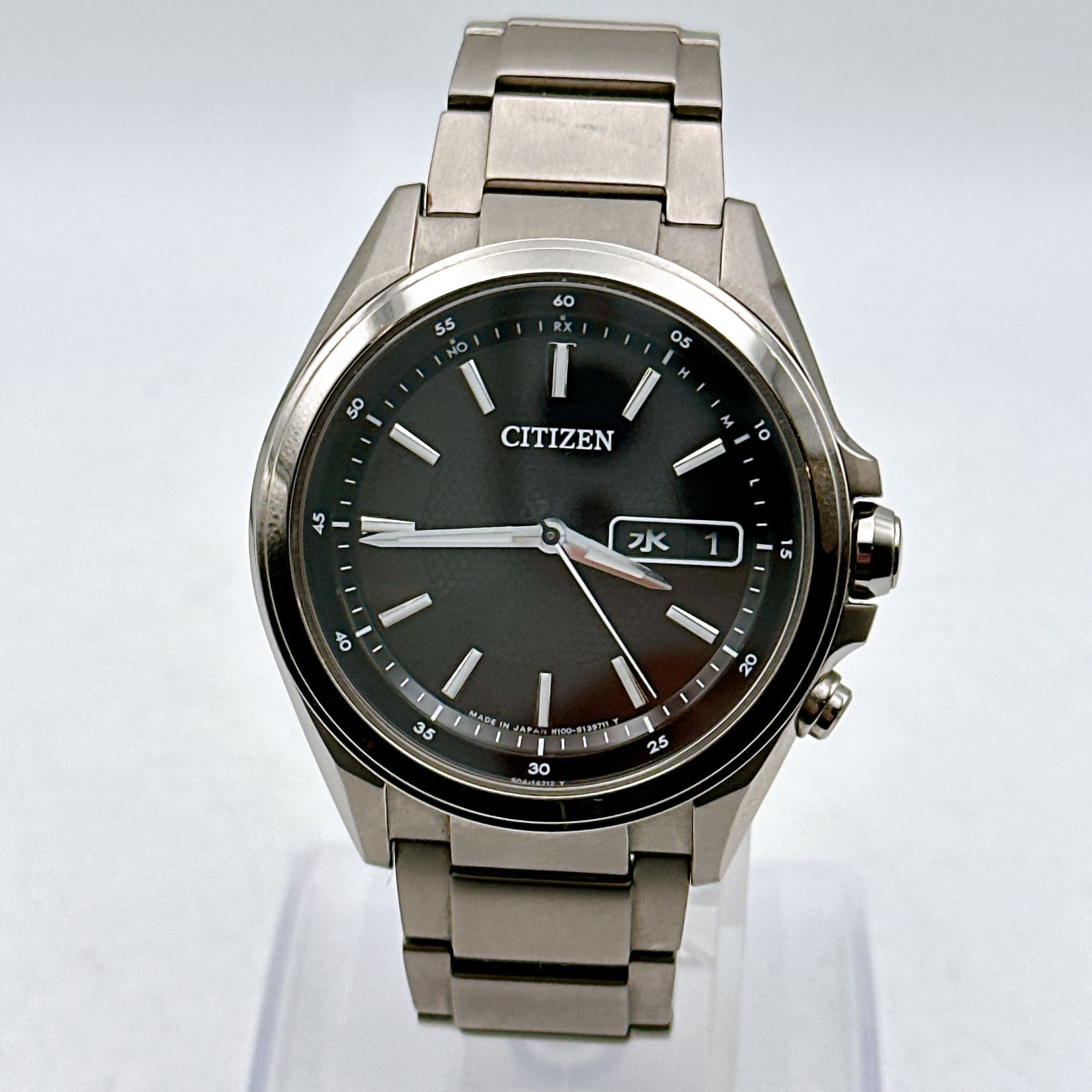 CITIZEN シチズン 電波ソーラー 箱付き メンズ腕時計 チタニウム 