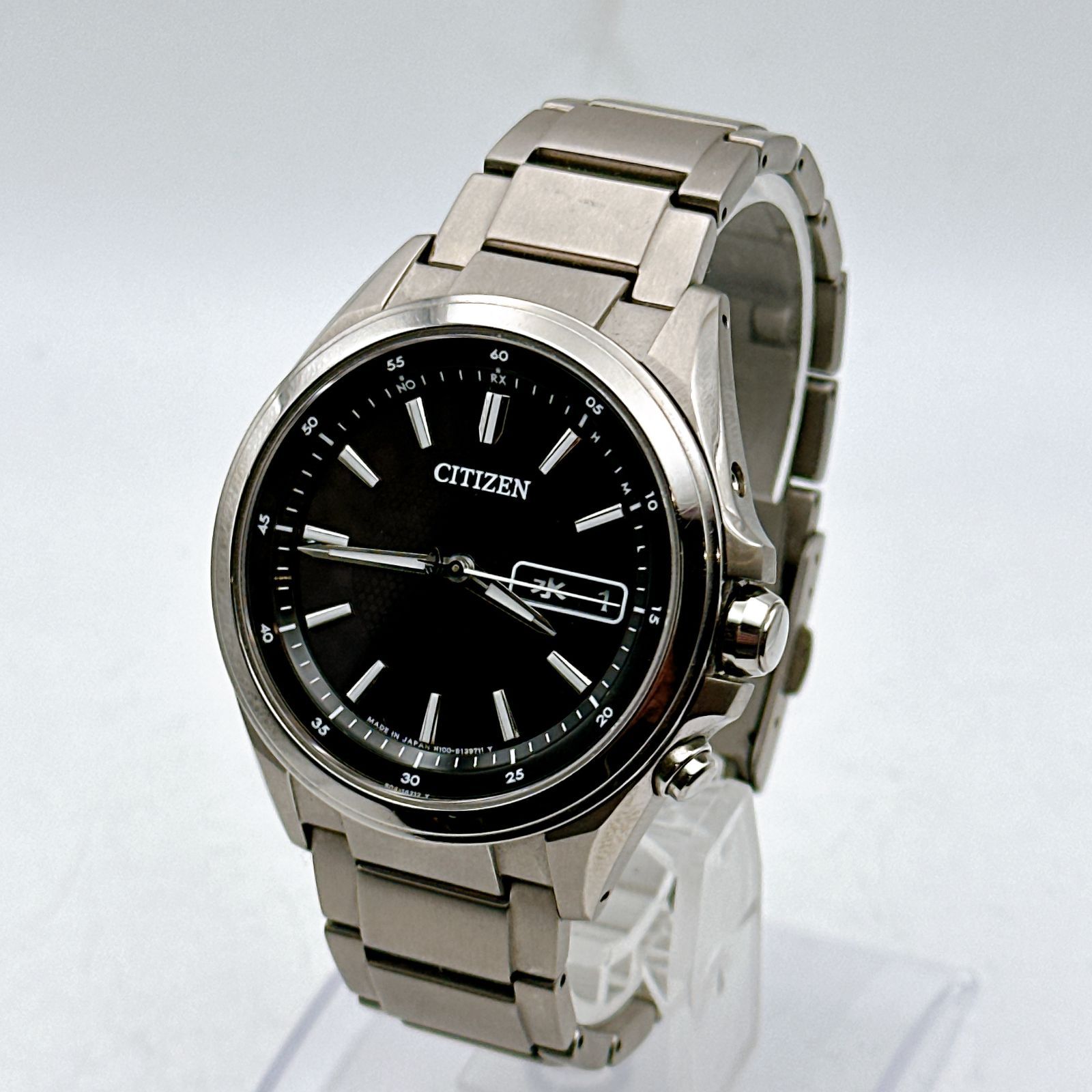 CITIZEN シチズン 電波ソーラー 箱付き メンズ腕時計 チタニウム 